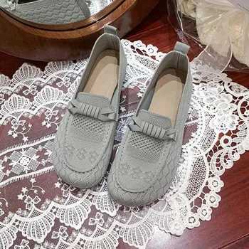 Dámské mokasíny Letní síťované slip-on dámské boty Barva: Šedá, Velikost: 35