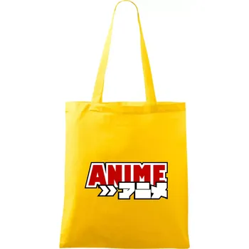 Anime nápis červený - Taška bavlněná - 42 x 38 cm ( Žlutá )