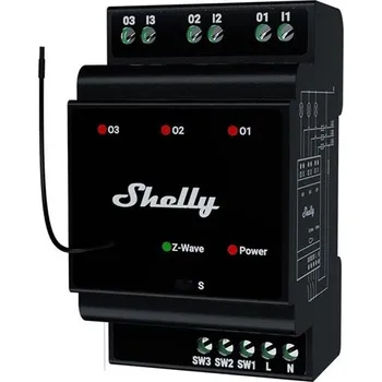 Relé Relé na DIN lištu SHELLY PRO 3 Z-Wave