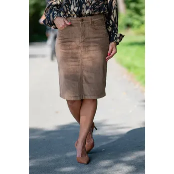 Dámská sukně Sukně Jeans Onado ON590 barva: hnědá-camel, velikost: S