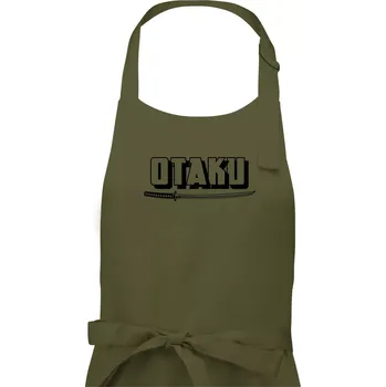 Kuchyňská zástěra Otaku - katana - Pánská zástěra na vaření - Univerzální velikost ( Khaki )