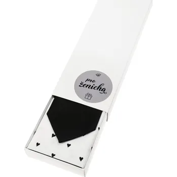 Kravata Avantgard Dárkový set Pro ženicha - Kravata s kapesníčkem v papírové krabičce, 919-0722329, Černá