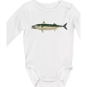 Makrela obecná - Body kojenecké s dlouhým rukávem - Dlouhý r. do 3 měs ( Bílá )