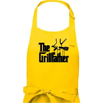 Kuchyňská zástěra The Grillfather - Pánská zástěra na vaření - Univerzální velikost ( Žlutá )