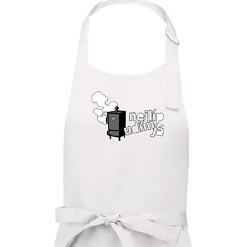Kuchyňská zástěra Nejlíp udím já - Pánská zástěra na vaření - Univerzální velikost ( Bílá )