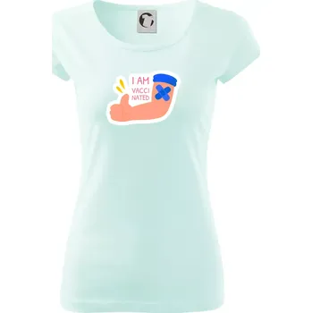 Dámské tričko I am vaccinated - Dámské triko Pure - XS ( Frost )