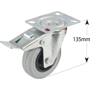 Pojezdové kolečko FiXMAN Gumové kolečko 100mm, 70kg otočné s brzdou