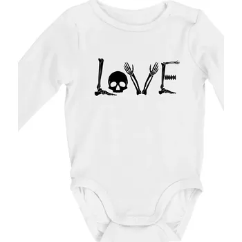 Radiologie LOVE - Body kojenecké s dlouhým rukávem - Dlouhý r. do 3 měs ( Bílá )