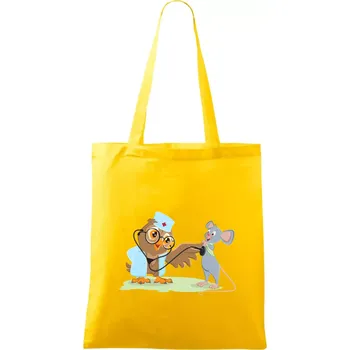 Sova veterinář - Taška bavlněná - 42 x 38 cm ( Žlutá )