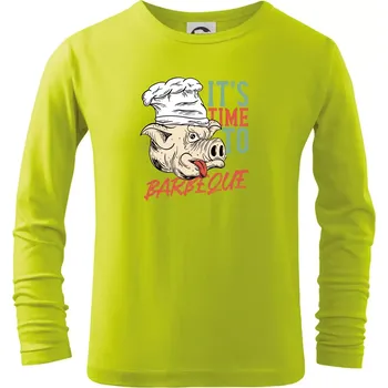 It's Time to Barbeque - Triko dětské Long Sleeve - 104-110cm / 3-4 roky ( Limetková )