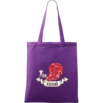 Pan kuchař - Taška bavlněná - 42 x 38 cm ( Fialová )