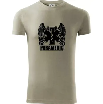 Pánské tričko Paramedic - Viper FIT - Pánské zůžené tričko - M ( Light khaki )