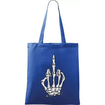 Nákupní taška Radiolog prostředníček - Taška bavlněná - 42 x 38 cm ( Královská modrá )