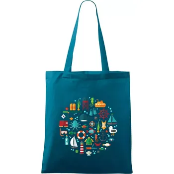 Potápění dovolená - Taška bavlněná - 42 x 38 cm ( Petrolejová )