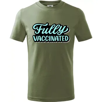 Fully vaccinated - Tričko dětské bavlněné - 158 cm/12 let ( Khaki )