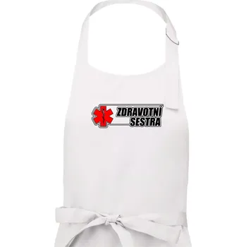 Kuchyňská zástěra Zdravotní sestra - kříž - Dámská zástěra na vaření - Univerzální velikost ( Bílá )