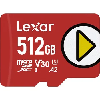 Paměťová karta Paměťová karta Lexar PLAY microSDXC 512GB UHS-I, (160R/100R) C10 A2 V30 U3