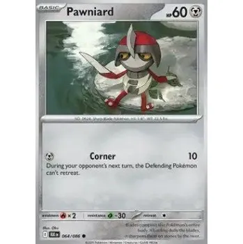 Volný čas Pokémon BLK 064/086 Pawniard - Black Bolt Stav: Near Mint, Verze: NORMAL