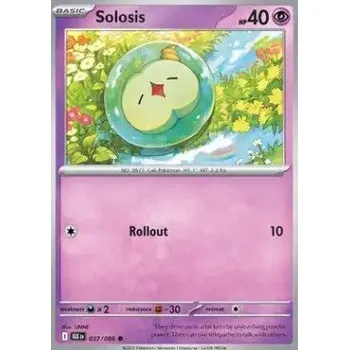 Sběratelská karetní hra Pokémon BLK 037/086 Solosis - Black Bolt Stav: Near Mint, Verze: NORMAL