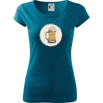 Pivečko ke grilu - Dámské triko Pure - XS ( Petrolejová )