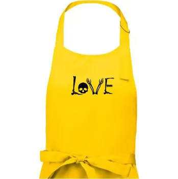 Kuchyňská zástěra Radiologie LOVE - Dámská zástěra na vaření - Univerzální velikost ( Žlutá )