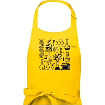 Kuchyňská zástěra Laboratoř - ikony - Dámská zástěra na vaření - Univerzální velikost ( Žlutá )