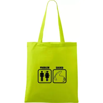 Problém rybaření - Taška bavlněná - 42 x 38 cm ( Limetková )