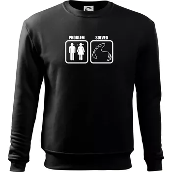 Chlapecké tričko Problém rybaření - Mikina Essential dětská - 158 cm/12 let ( Černá )