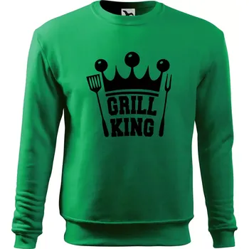 Chlapecké tričko Grilování - Grill King - Mikina Essential dětská - 146 cm/10 let ( Středně zelená )