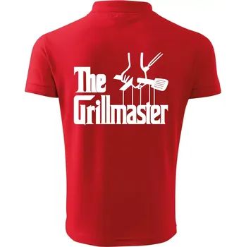 Pánská košile The Grillmaster - Polokošile pánská Pique Polo 203 - 5XL ( Červená )
