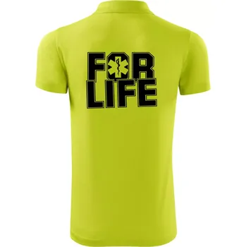 Pánská košile For Life - Polokošile Victory sportovní (dresovina) - 2XL ( Limetková )