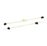 Náhrdelník zlatý Ankr s přírodními tromlovanými granáty - ruční práce - délka 42cm