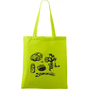 Maso a mlýnek - Taška bavlněná - 42 x 38 cm ( Limetková )