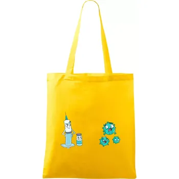 Očkování a virus - Taška bavlněná - 42 x 38 cm ( Žlutá )
