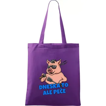 Dneska to ale peče - Taška bavlněná - 42 x 38 cm ( Fialová )