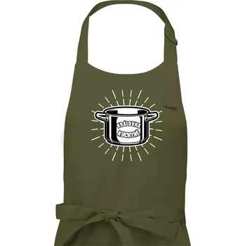 Kuchyňská zástěra Královna kuchyně - Dámská zástěra na vaření - Univerzální velikost ( Khaki )