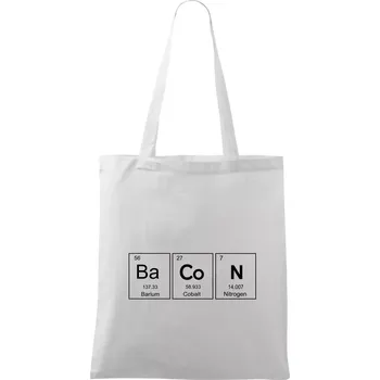 Nákupní taška Bacon - periodická tabulka - Taška bavlněná - 42 x 38 cm ( Bílá )