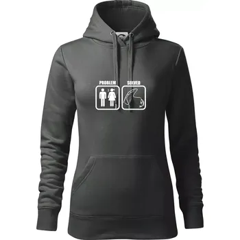 Dámská mikina Problém rybaření - Mikina dámská Cape s kapucí - 2XL ( Tmavá břidlice (šedá se zeleným nádechem) )