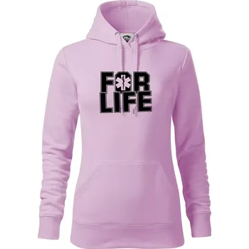 Dámská mikina For Life - Mikina dámská Cape s kapucí - S ( Orchid )