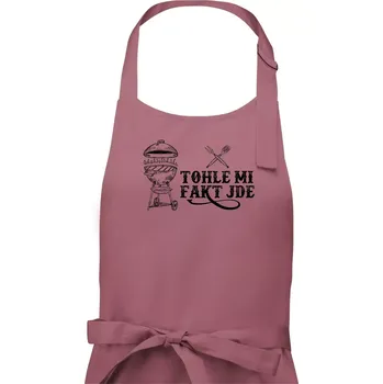 Kuchyňská zástěra Grilování tohle mi fakt jde - Pánská zástěra na vaření - Univerzální velikost ( Starorůžová )