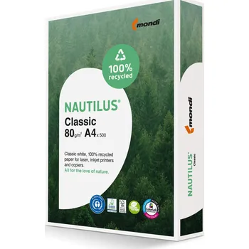 Kancelářský papír Nautilus Classic A4 80 g CIE 112 500 listů