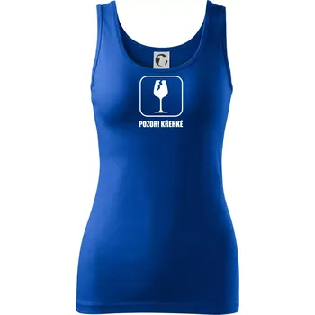 Dámské tričko Pozor křehké! Vinaři - Dámské tílko - L ( Královská modrá )
