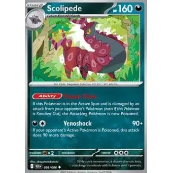 Volný čas Pokémon BLK 056/086 Scolipede - Black Bolt Stav: Near Mint, Verze: NORMAL
