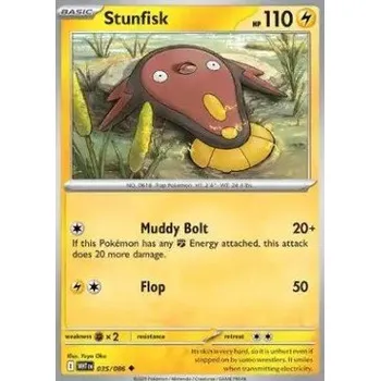 Volný čas Pokémon WHT 035/086 Stunfisk - White Flare Stav: Near Mint, Verze: NORMAL