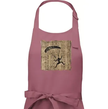 Kuchyňská zástěra Egyptské hieroglyfy paraglide - Dámská zástěra na vaření - Univerzální velikost ( Starorůžová )
