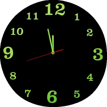 Hodiny Minimalistické nástěnné hodiny s světelným efektem - černé Priemer: 40 cm