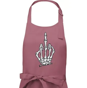 Kuchyňská zástěra Radiolog prostředníček - Pánská zástěra na vaření - Univerzální velikost ( Starorůžová )