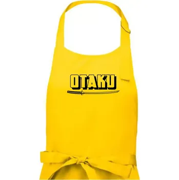 Kuchyňská zástěra Otaku - katana - Pánská zástěra na vaření - Univerzální velikost ( Žlutá )