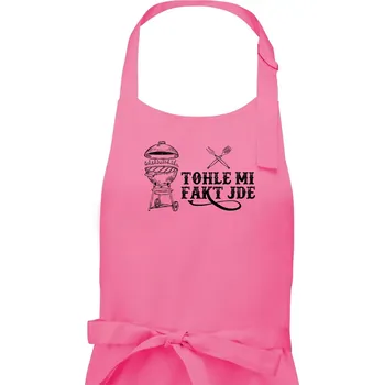 Kuchyňská zástěra Grilování tohle mi fakt jde - Dámská zástěra na vaření - Univerzální velikost ( Růžová )