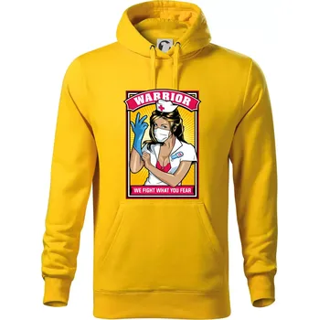 Pánská mikina Corona Nurse warrior - Mikina pánská Cape s kapucí - L ( Žlutá )